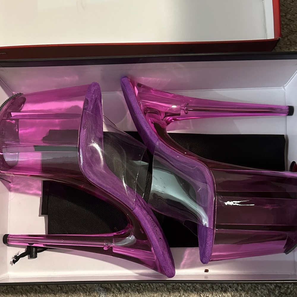 Pleaser Pink Transparent Heels
